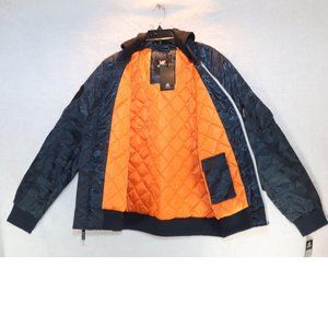 X-ray Patches Flight Jacket with Removable Hoodie Extra Large Navy Camo